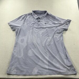Nike Golf Polo Mens 2XL Gray Camo Dri-FIT ADV Tour Shirt Athletic DR5312